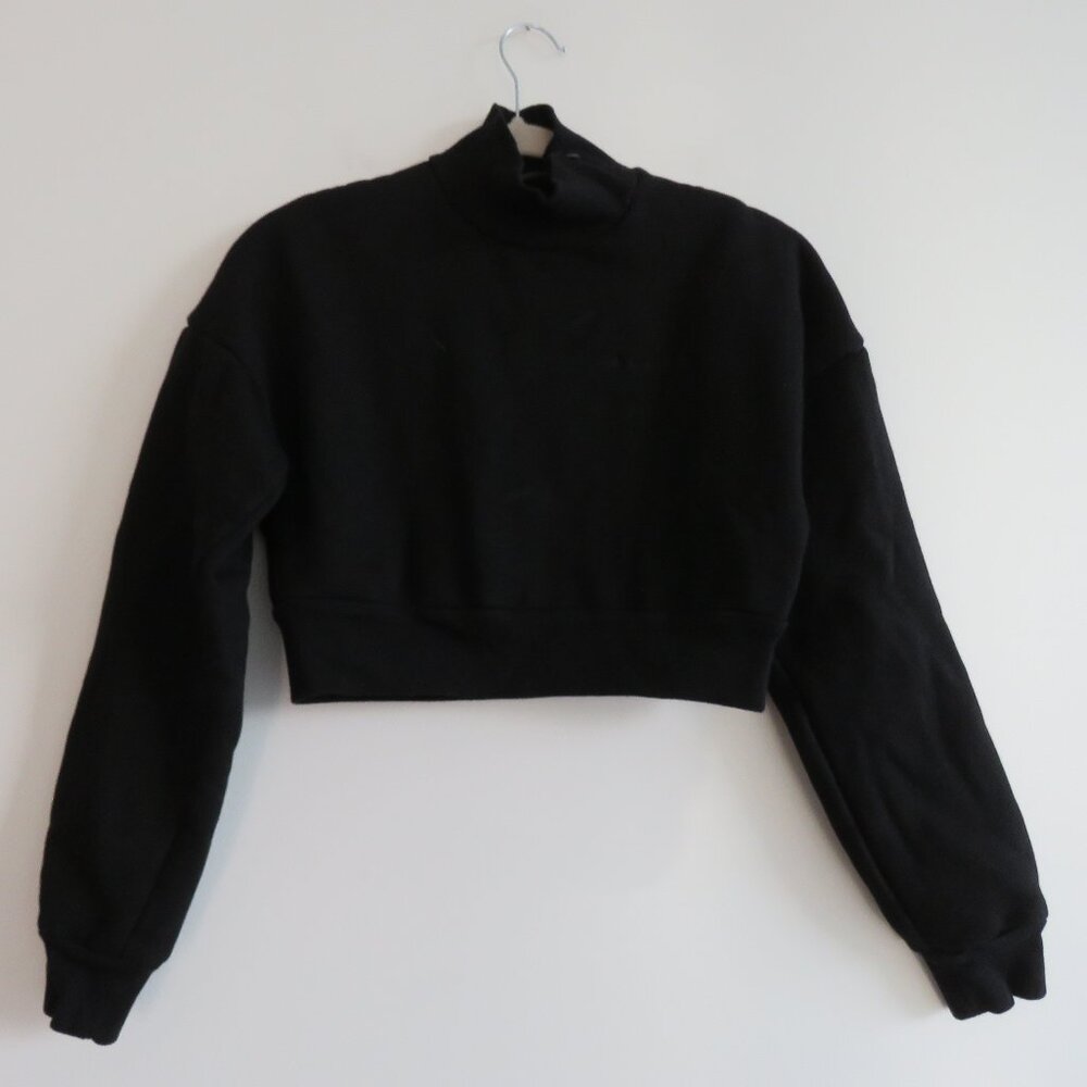 MANIERE DE VOIR Essential High Neck Sweater Jumper in Black Goth Vamp - Size XS - Picture 2 of 12